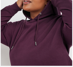 Sweat à capuche tendance grande taille avec blocs de couleur, confortable et élégant, coupe oversize pour femme, idéal pour un usage décontracté - Product Image 3