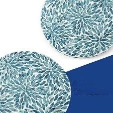 Plateau tournant Lazy Susan à double niveau ILAHI en nacre vintage pour rangement d'épices, aux couleurs sublimes - Product Image 2