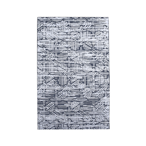 Tapis en laine fait main, motif géométrique abstrait moderne, tapis noué à la main pour salon - Product Image 2