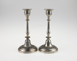 Candelabros Plateados de Estilo Vintage, Portavelas de Latón Antiguo, Candelabros Clásicos para Velas Cónicas, Decoración para el Hogar, Mesa, Bodas - Product Image 2