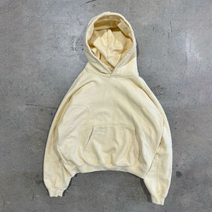 Sweat à capuche pour homme en molleton doux, délavé à l'acide et effet vintage, avec empiècements contrastants, style streetwear décontracté - Product Image 6