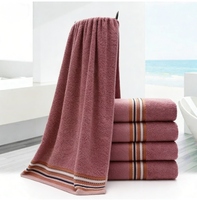 Ensemble de serviettes de bain en microfibre avec logo personnalisé, serviettes douces super absorbantes à séchage rapide pour la maison et la salle de bain de l'hôtel