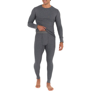 RABUSH SPORTS <b>Men's</b> Long John <b>Thermal</b> Underwear Set Custom ODM Sleepwear Suit 52% Cotton Winter Machine-Washable Breathable - Product Image 3