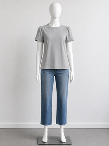 Camiseta Unisex Gris con Capucha y Manga Corta, 100% Algodón Tejido, Corte Holgado Regular, Transpirable, Color Sólido, con Logo, para Todas las Temporadas - Product Image 3