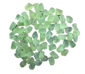 25ชิ้นคริสตัล Prehnite สีเขียวธรรมชาติ,เครื่องประดับทำมือทำหินหลวมไม่ผ่านการบำบัด - Product Image 1