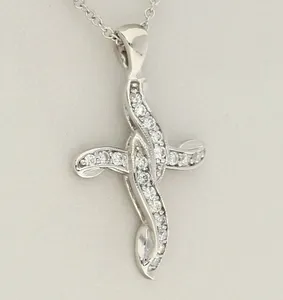 Collar con Colgante de Diamante Ovalado en Oro Blanco, Diamante Natural Certificado por GIA, Joyería Clásica para Uso Diario de Mujer - Product Image 1