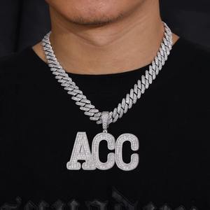 จี้เพชรโมอิสซาไนต์คุณภาพสูงใหม่ เงินแท้ 925 ประดับเพชรเต็มตัว สีทองและสีเงิน สำหรับเครื่องประดับฮิปฮอป - Product Image 3