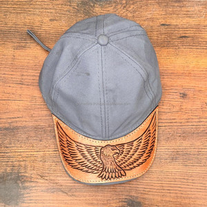 Gorra personalizada de cuero con herramientas Gorra de cuero de vaquero Camionero de verano occidental Sombrero con parche hecho a mano Gorra de verano hecha a mano - Product Image 4