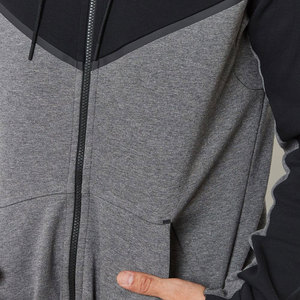 Sweat-shirt à capuche zippé pour homme, manches longues, en coton confortable, veste décontractée pour la course à pied, le fitness et la mode urbaine - Product Image 6