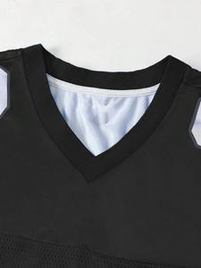 Camiseta de fútbol de malla 100% algodón, corte holgado para hombre, estampada, estilo jersey de fútbol. - Product Image 5