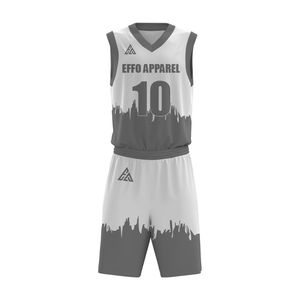 En stock, ensembles d'uniformes de basket-ball d'équipe, respirants, grande taille, légers, matériau durable, personnalisables, unisexes, adultes - Product Image 1