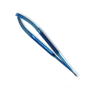 Tijeras Microquirúrgicas al por Mayor de 7.5cm, Afiladas, Rectas, Recubiertas de Acero Inoxidable Azul, Tijeras Microquirúrgicas de Precisión para Neurocirugía - Product Image 3