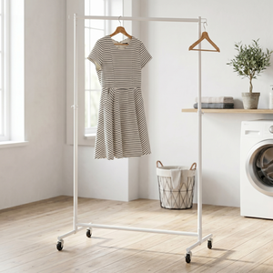 Perchero de Acero Minimalista con Ruedas para Colgar Ropa y Bolsos, Organizador Ecológico, Armario Portátil, Almacenamiento para el Hogar - Product Image 5