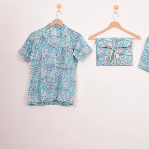 Sustainable Cotton Loungewear with <b>Drawstring</b> <b>Pouch</b>. - Product Image 1