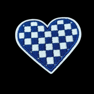 Patchs brodés miniatures en forme de cœur, design OEM, motifs carreaux rose, vert, noir, orange, pour casquettes de camionneur et vêtements 2026 - Product Image 3