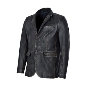 Balazer en cuir pour hommes, nouveau style vintage, noir bronze classique en peau de mouton véritable, grande taille - Product Image 4