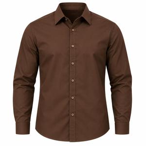 Camisa de Vestir de Manga Larga para Hombre, Cuello Clásico, Popelina, Ropa Formal de Otoño, Camisa Formal para Hombre ODM - Product Image 1