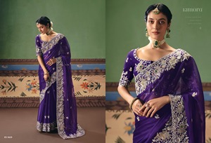 Beautiful Traditional Indian Designer Soft Chiffon <b>Saree</b> with Pakistani Style Wedding Party Wear High-quality Fancy Design - Product Image 1
