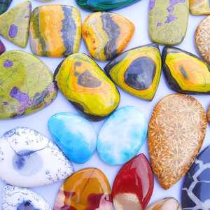 MAHNAJ GEMS Wholesale Natural Mixed Gemstone Flatback Cabochons Lot for Ring Pendant Jewelry Making JAIPIUR ,RAJASTHAN - Product Image 2