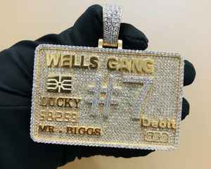 Pendentif carte de crédit ou de débit style Hip Hop, en argent 925, serti de moissanite VVS, pendentif rappeur Iced Out Biling - Product Image 6