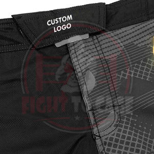 กางเกงชกมวย MMA ยืดหยุ่น สวมใส่สบาย น้ำหนักเบา ราคาขายส่ง ทันสมัย คุณภาพดี พิมพ์ลาย โพลีเอสเตอร์ 100% สำหรับศิลปะการต่อสู้ - Product Image 5