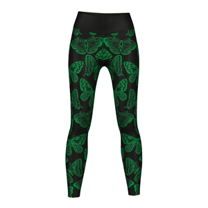 Best Arrival High Demanding Women's Cotton/Bamboo Fiber Silk Screen <b>Printed</b> SEAMED Anti-Bacterial Mid Waist Knee-Length <b>Leggings</b> - Product Image 6