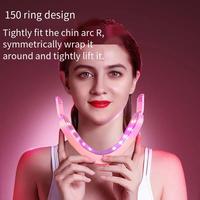 Appareil de lifting du visage à LED rose, micro-vibrations, masseur facial en V, appareil de beauté pour le lifting des joues, utilisation à domicile
