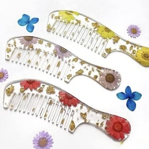 Peigne en résine professionnel pour barbier, coiffure de salon, écologique, décoration DIY, haute qualité, forme personnalisée ILAHI, art populaire Uttar - Product Image 4