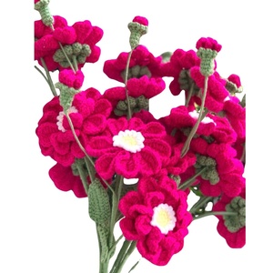 เทรนด์ร้อนแรง2024ดอกไม้โครเชต์งานแฮนด์เมดที่น่ารักดอกไม้ถักมือสวยของขวัญหรือดอกไม้ตกแต่ง - Product Image 1