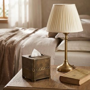 Porta Servilletas de Latón Antiguo de 14 cm, Hecho a Mano, Diseño Perforado Meenar, para Decoración del Hogar y Hoteles, Compatible con Cajas Estándar - Product Image 2
