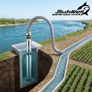 ปั๊มจุ่มใต้น้ำ Subwell ขนาด 4 นิ้ว 0.5 แรงม้า โครงสร้างหลายระดับสแตนเลส แรงดันสูง ช่องจ่ายน้ำขนาด 1 1/2 นิ้ว รับผลิตแบบ OEM - Product Image 1