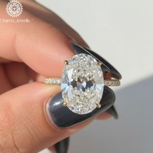 Charm Jewells IGI Certified 3 GM <b>Silver</b> Gold Plated Cushion Cut Moissanite <b>Eternity</b> Band <b>Ring</b> Prong Setting Women's Classic <b>Ring</b> - Product Image 2