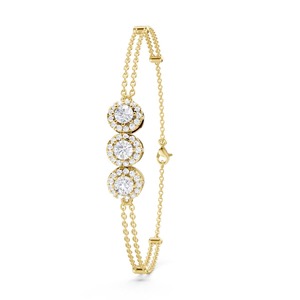 Pulsera de Diamantes Estilo Compromiso en Oro de 9K para Mujer, Joyería Fina de Lujo para Bodas, Aniversarios y Fiestas - Product Image 1