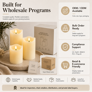<span class=keywords><strong>Velas</strong></span> LED de Pilar sin Llama con Aspecto de Cera Derretida Realista, con Control Remoto y Temporizador, Juego de <span class=keywords><strong>Velas</strong></span> a Pilas de Color Marfil - Product Image 4