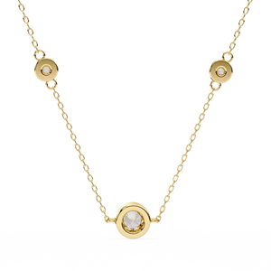 Collier avec diamants en serti clos au design délicat, certifié IGI, diamants de laboratoire certifiés, diamants créés en laboratoire, diamants fins - Product Image 1