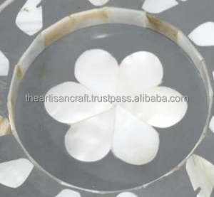 ชุดที่รองแก้วลายมุกทำมือมีสี่ชิ้นสำหรับตกแต่งบ้านและตกแต่งโต๊ะ - Product Image 5