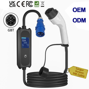 เครื่องชาร์จรถยนต์ไฟฟ้าแบบพกพา 7kW 32A IP55 พร้อมระบบชาร์จอัจฉริยะ รองรับ OEM ODM หัวชาร์จ GBT เป็น CEE  สถานีชาร์จรถยนต์ไฟฟ้า พร้อมระบบควบคุมผ่าน WiFi / Tuya / แอปพลิเคชัน - Product Image 1