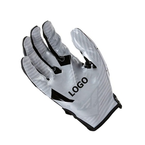 <b>Full</b> Finger Outdoor Sports Gloves White Black Non <b>Slip</b> Pull on Unisex All Seasons PU Material WARPRO INDUSTRY - Product Image 2