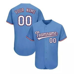 Chemises de style uniforme de baseball avec broderie personnalisée, vente en gros, maillots de baseball vierges pas chers, vêtements de sport - Product Image 4
