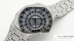 นาฬิกา Audomers Piguat Offshore Chronograph Diamond ขนาด 42 มม. ตัวเรือนสแตนเลสทรงแปดเหลี่ยม หน้าปัดอนาล็อก กระจกแซฟไฟร์ ดีไซน์โบราณ ลายการ์ตูน แฟชั่น - Product Image 2