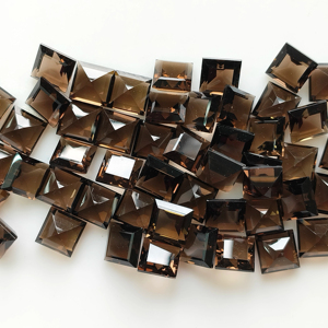 Cuarzo Ahumado Natural de 8MM, Corte Cuadrado Escalonado, Gema Suelta de la Mejor Calidad para Joyería y Fabricación de Collares - Product Image 4