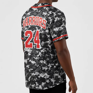 Maillot de baseball personnalisé OEM, nouveau style, 100 % polyester, design par sublimation avec nom d'équipe, respirant, antibactérien, protection UV, imprimé - Product Image 1