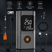 Gonfleur de pneus sans fil 150 PSI avec batterie externe et lumière LED, pompe à air électrique portable pour voiture, vélo, ballons de sport et utilisation en extérieur