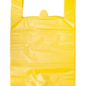 Bolsa de Plástico Amarilla Sólida con Logotipo Personalizado, Bolsa de Compras para Ropa, Se Acepta Impresión Personalizada con Asa de Lazo - Product Image 3