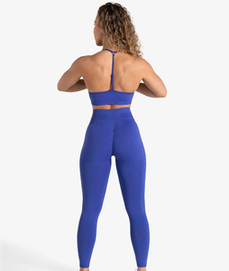 Conjunto de Ropa Deportiva para Mujer al por Mayor, de Venta Caliente, con Top Deportivo de Yoga de Cintura Alta y Pantalones de Algodón para Fitness - Product Image 1