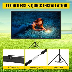 Schermo per Proiettore 100 Pollici 16:9 4K HD, Supporto Portatile Regolabile in Altezza, Senza Pieghe, in PET per Home Theater e Presentazioni in Ufficio - Product Image 5