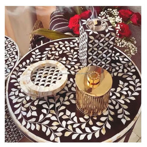 Haute qualité Premium en gros bois incrustation brûleur plateau boîte Unique os incrustation parfum brûlant Style encens pin jasmin essentiel - Product Image 2