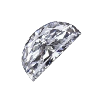 IGI GIA Certified <b>3</b> Ct Wholesale Lab Created Natural HPHT CVD Grown Synthetic Loose D VVS Cultivated Half Moon Diamond - Product Image 1