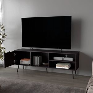 Mobile TV Wengue Multistorage con anta e design a vani aperti - Product Image 2