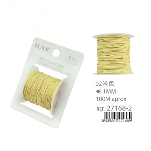Filo per macramè ILAN 1 mm 100 m giallo, cordoncino per artigianato e creazione di gioielli fai da te - Product Image 2